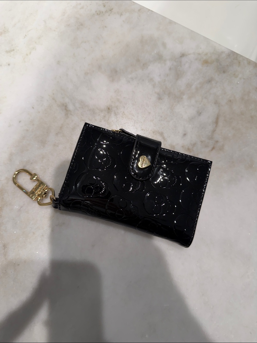 Betsey Johnson black skull wallet
